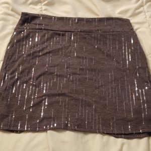 Chocolate Sequin Skirt, Grey, Large